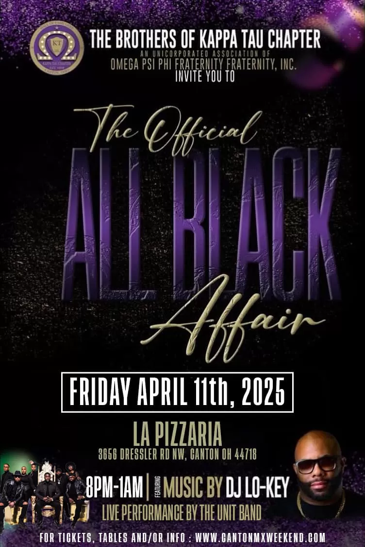 Official All Black Affair Flyer - Front